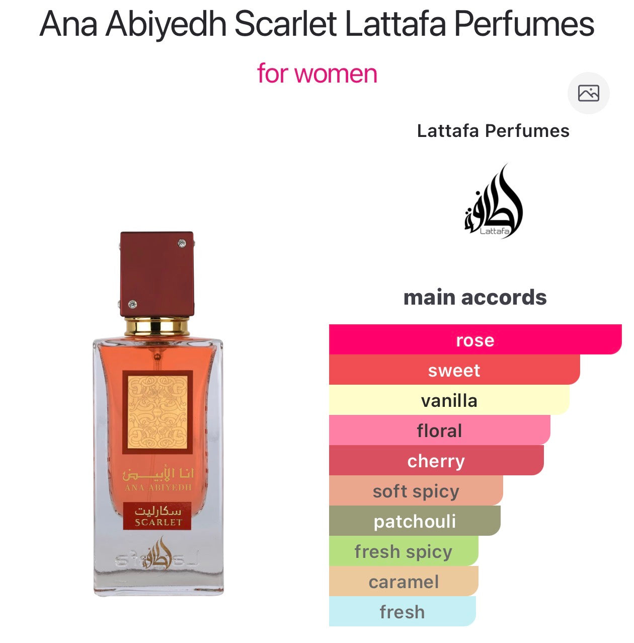 Ana Abiyedh Scarlet Lattafa Perfumes