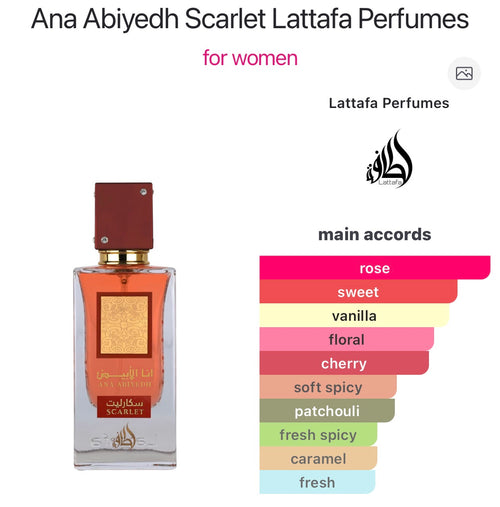 Ana Abiyedh Scarlet Lattafa Perfumes