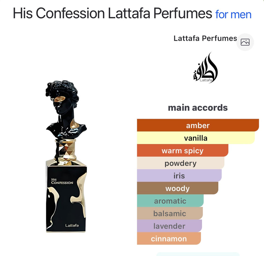 His Confession Lattafa Perfumes