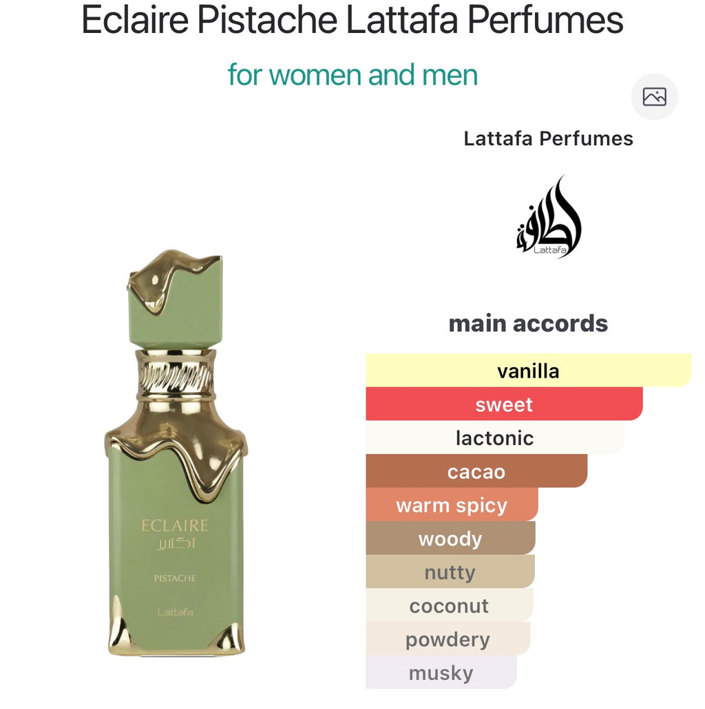 Eclaire Pistache Lattafa Perfumes