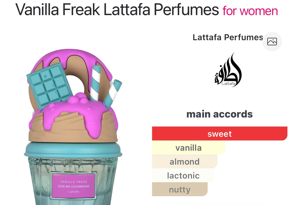 Vanilla Freak Lattafa Perfumes