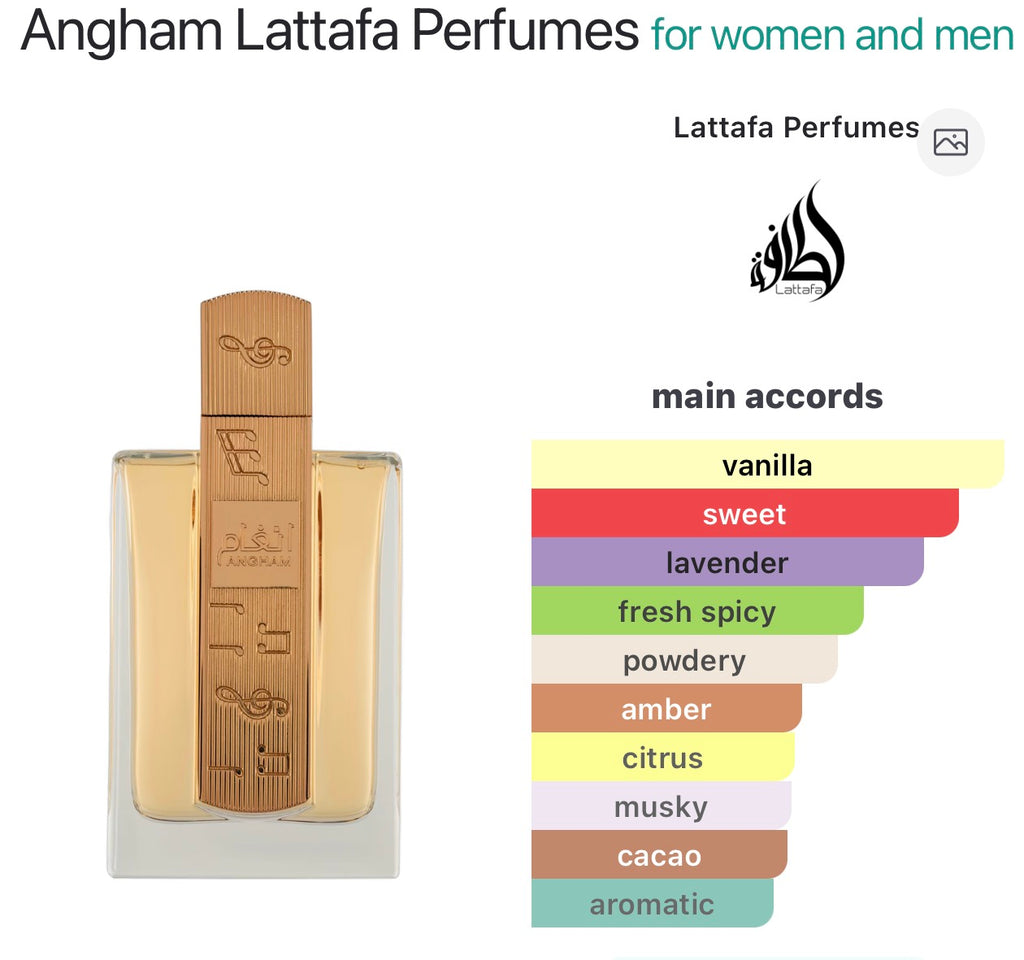 Angham Lattafa Perfumes