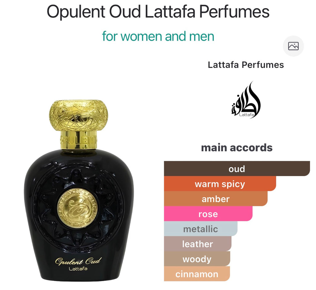 Opulent Oud Lattafa Perfumes