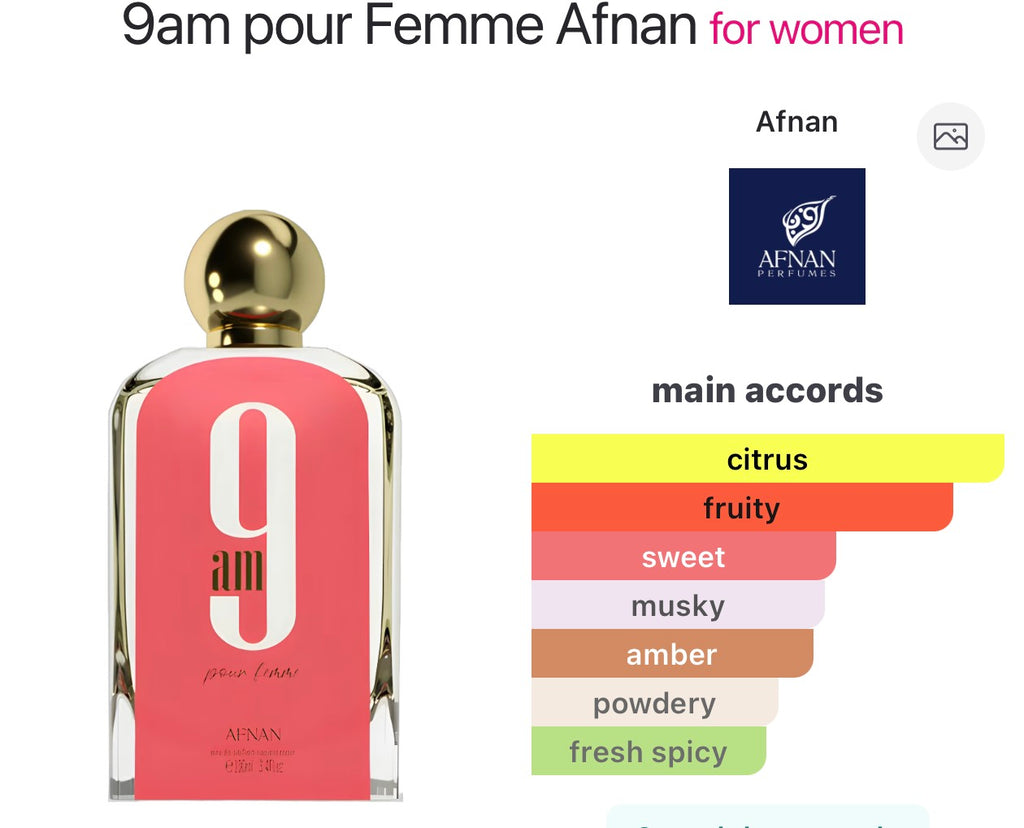 9am pour Femme Afnan
