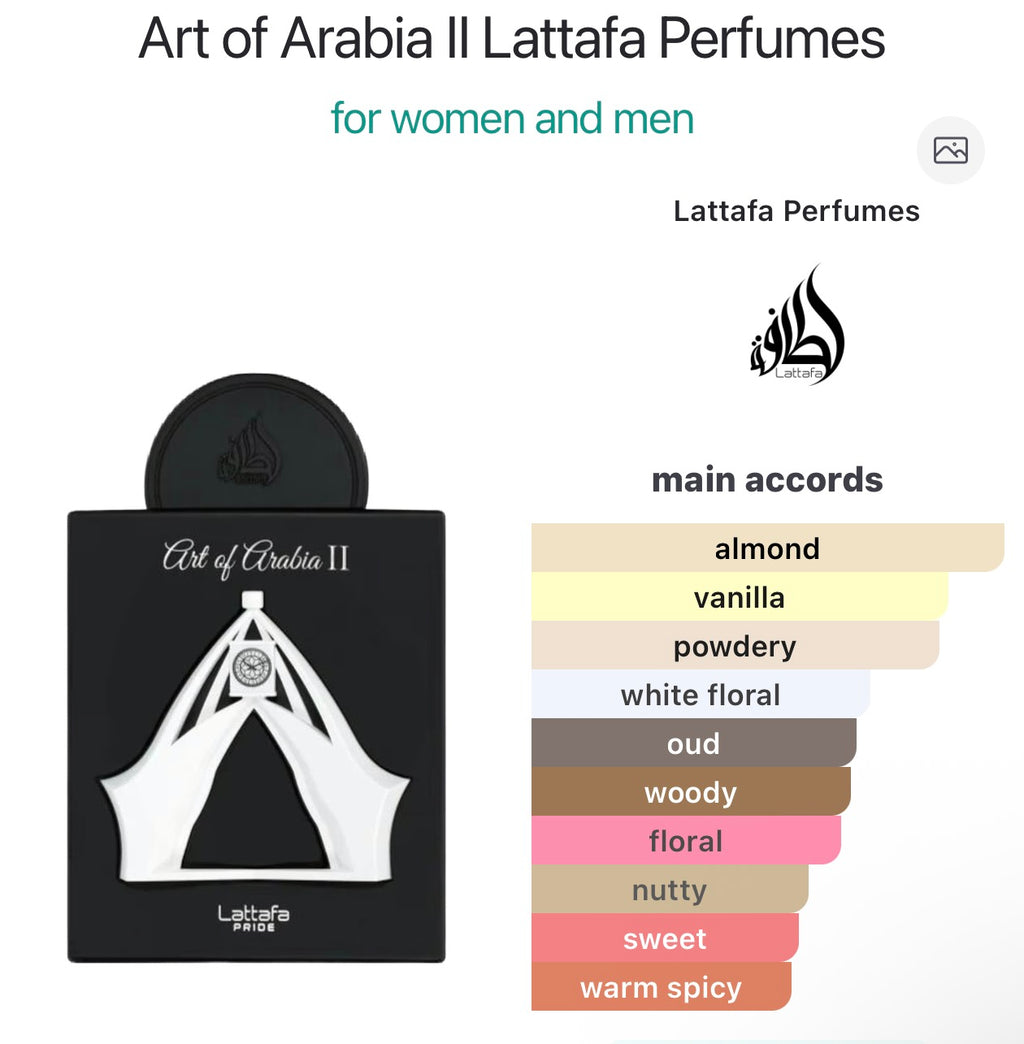 Art of Arabia II Lattafa Perfumes