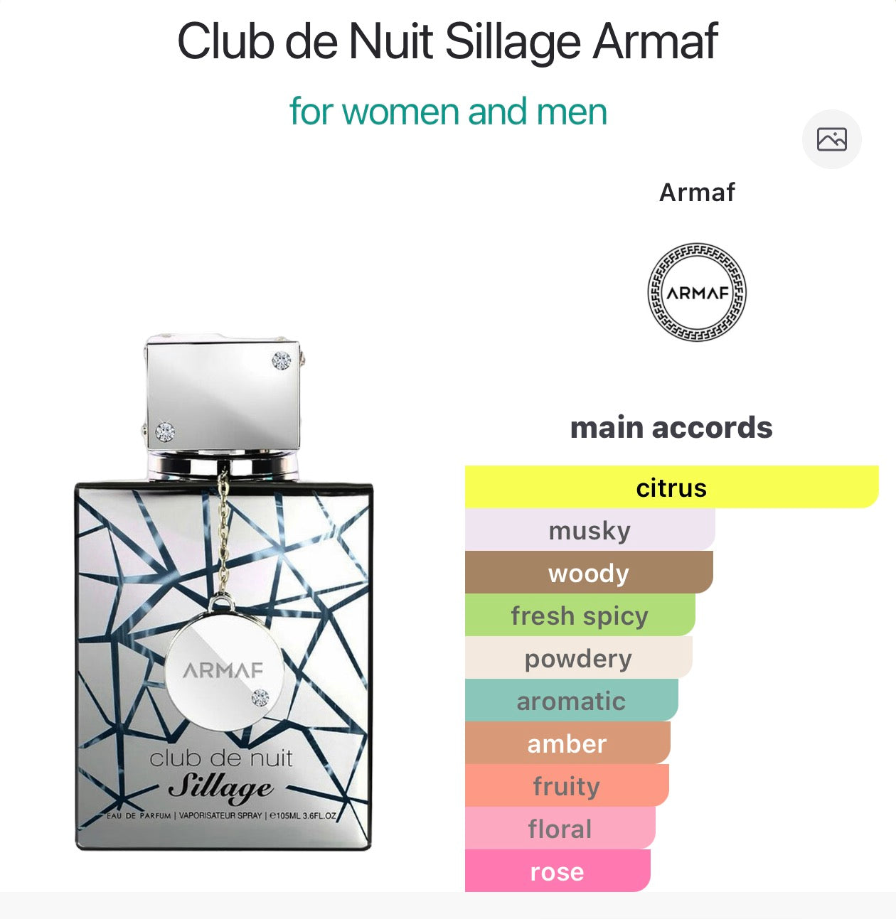 Club de Nuit Sillage Armaf