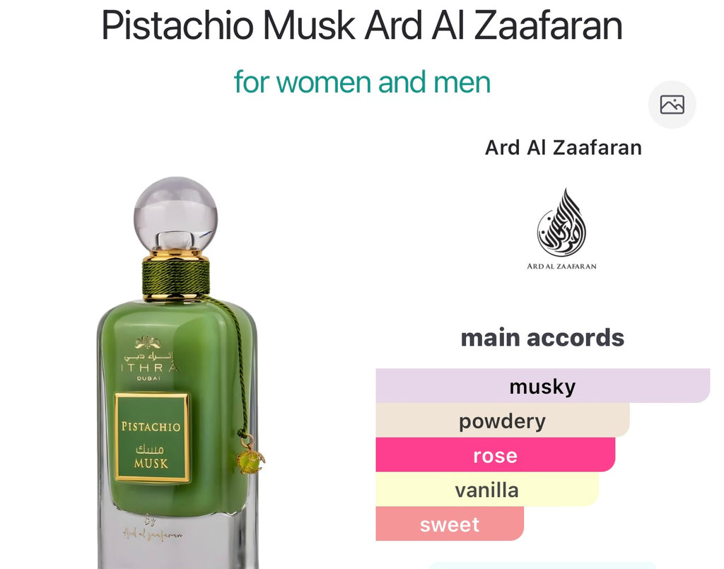 Pistachio Musk Ard Al Zaafaran