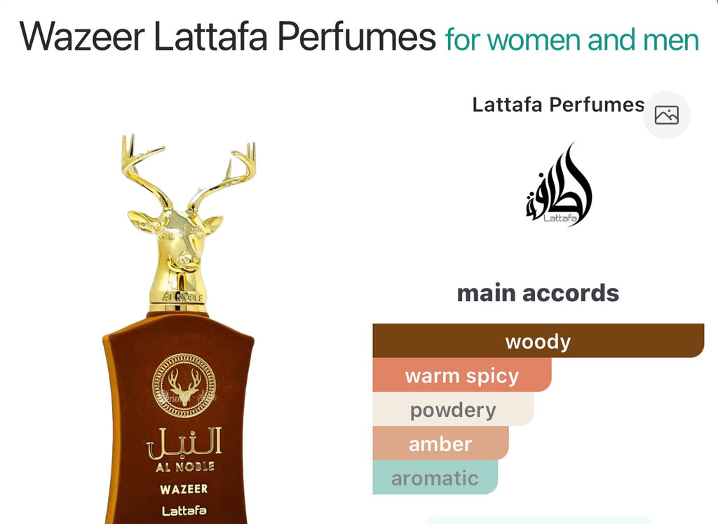 Wazeer Lattafa Perfumes