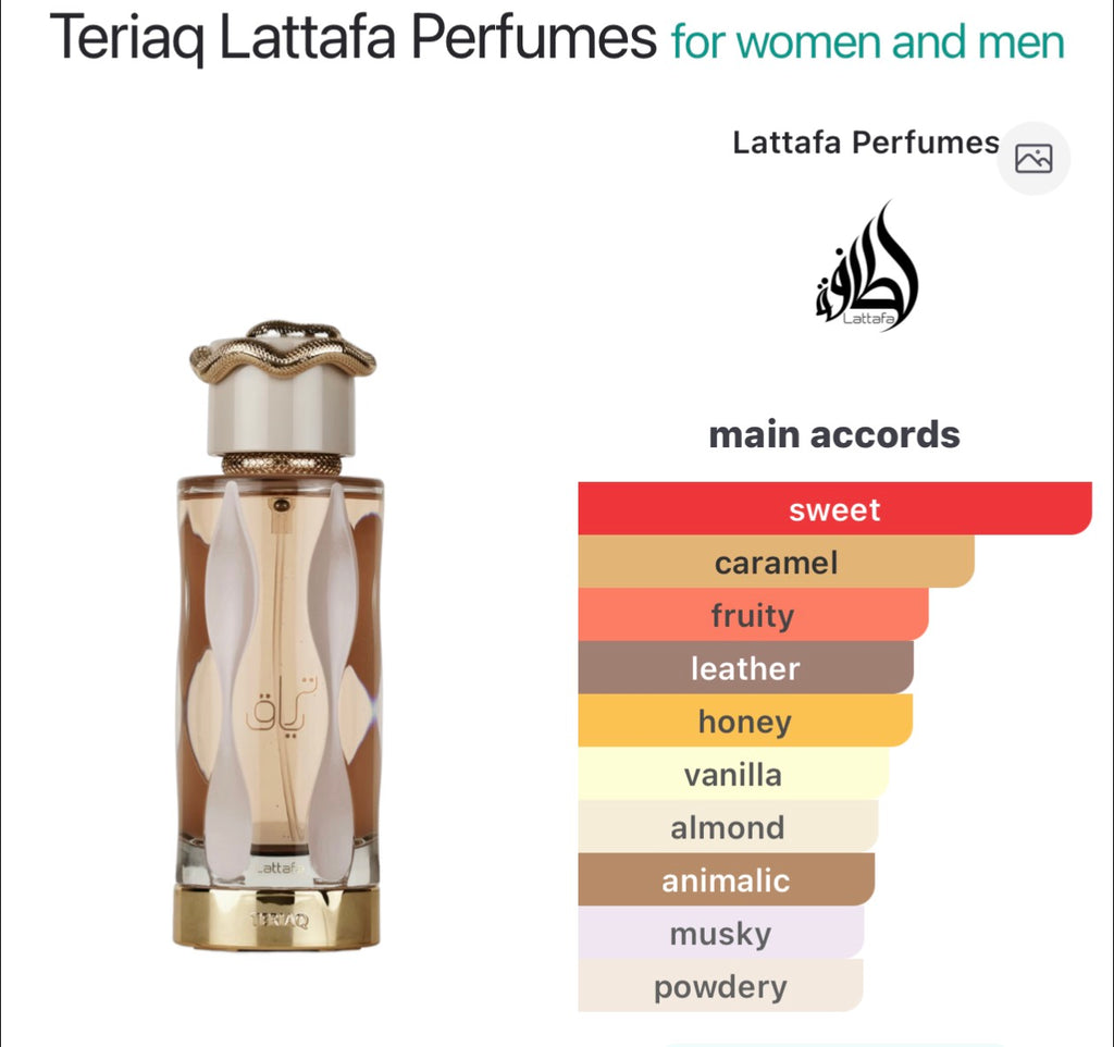 Teriaq Lattafa Perfumes